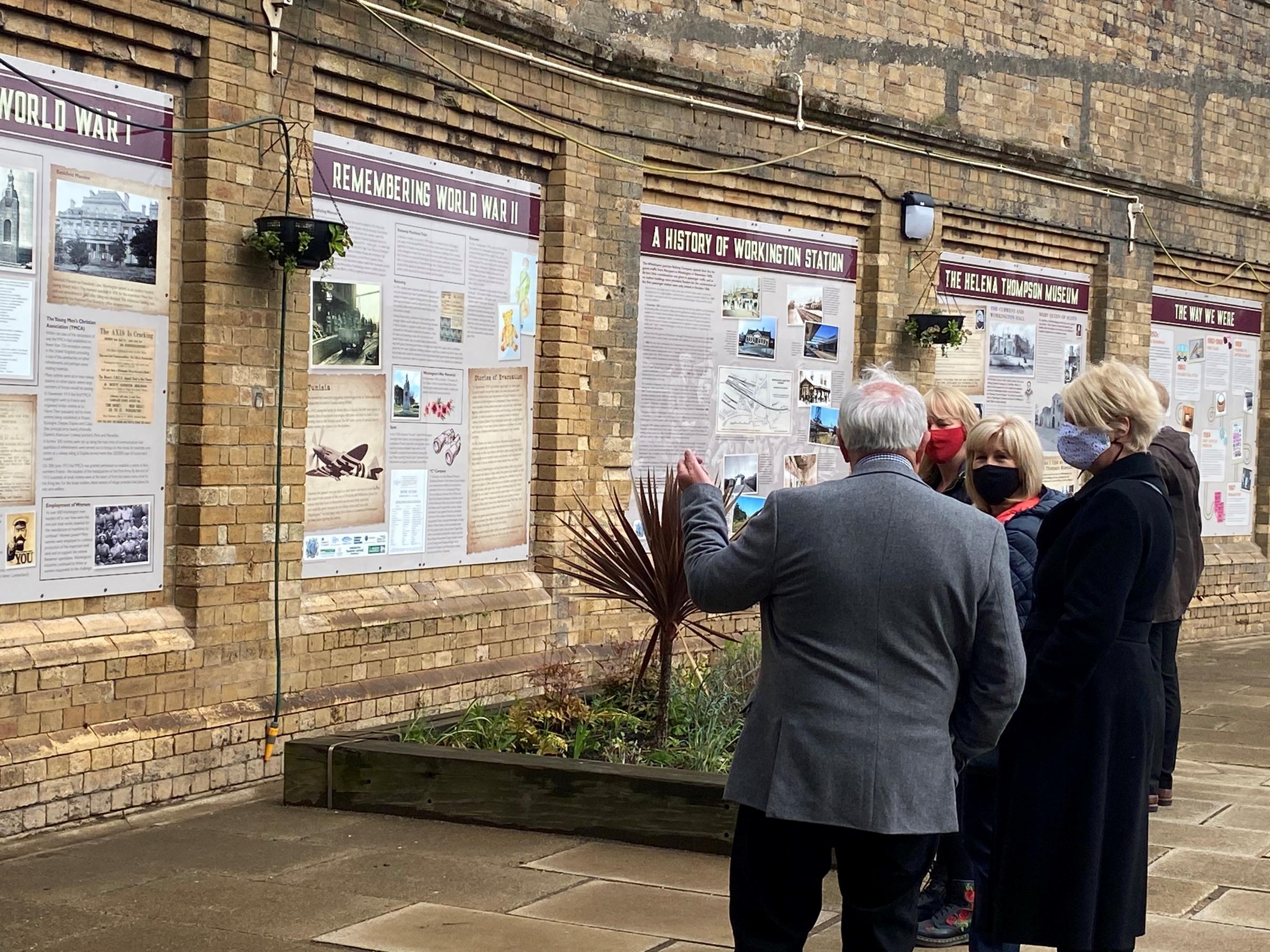 HISTORY: People admiring the display at the station
