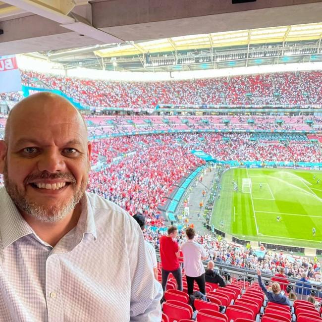 WEMBLEY: Mark Jenkinson voted by proxy while at the Euros