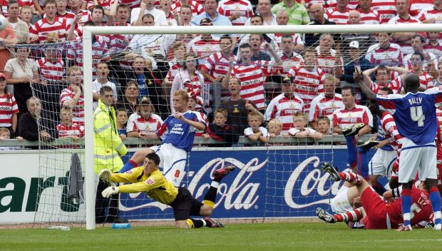 News and Star: Carlisle United v Doncaster Rovers 5th August 2006Off the line: Kieren Westwood pulls off another save
