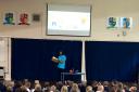 GUEST: Joe read sections of his new book to pupils