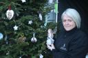 MEMORIAL: Jill Glencross with a bauble for her dad