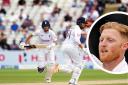 Ben Stokes saw Joe Root and Jonny Bairstow complete a record run-chase against India (photos: PA)