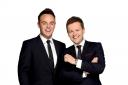 TV Presenters Ant McPartlin and Dec Donnelly take their new roles as 'Happiness Ambassadors' seriously as they check-in holidaymakers at Newcastle Airport.