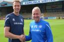 Ben Barclay and Carlisle United boss Paul Simpson