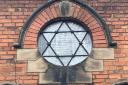 The newly restored Star of David window