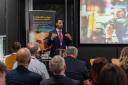 Paul McLaren, production director for BAE Systems and chair of Made Smarter Northwest’s steering group, speaking at the event