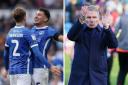 Portsmouth, left, have set the pace so far in League One and Paul Simpson, right, wants a repeat of how United approached things at Bolton
