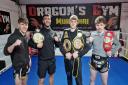 Dragon's Gym fighters Thomas McGeachan, George Dixon, Matty McLeish Jr., and Matty Wrightson