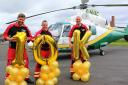 GNAAS critical care team with 10k balloons ahead of the raffle to raise funds
