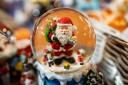 Stock image of a Santa snow globe