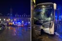 Emergency services on scene at Carlisle Railway Station after bus crash