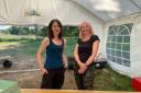 Dr Sophie Ambler from Lancaster University (left) with Professor Alice Roberts, from BBC-2’s Digging for Britain programme