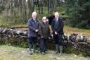 L to R - Parish Councillor Graeme Ramson, Mary Robinson and Dr Neil Hudson MP at one of the sites
