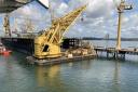 The Cowans Sheldon crane in operation in Singapore