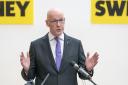 John Swinney speaks during the press conference confirming he is running to succeed Humza Yousaf