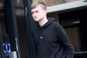 Cameron Hodgson leaves Workington Magistrates' Court on Monday