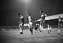 Star: Graeme Souness, right, leaps to head clear for Boro as Hugh McIlmoyle attacks for Carlisle