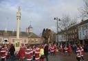 Carlisle city centre was taken over by a horde of santas after this years Santa Dash