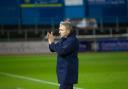 Paul Simpson applauds the fans at last night's game (photo: Ben Holmes)