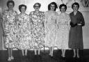 1950s:  Carlisle Marks and Spencer assistants in a 1954 mannequin parade, what we would now call a fashion show