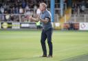 Paul Simpson on the touchline during the Wimbledon game (photo: Barbara Abbott)