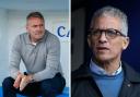 Paul Simpson and Keith Curle (photos: Barbara Abbott / PA)