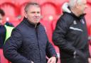 Paul Simpson on the touchline at Doncaster