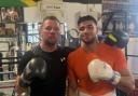 Danny Christie, left, and Tommy Fury in the Elite gym in Bolton