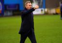 Paul Simpson salutes the fans after the Colchester win