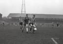John Rudge, centre left, in action for Carlisle United in their famous 1968 FA Cup win at Newcastle United
