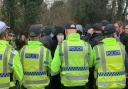 Anti-refugee protestors meet the high police presence in Carlisle