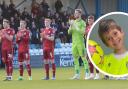 Carlisle United players and fans join Gillingham in the tribute to Alfie Tollett, inset