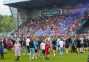 The scenes after Carlisle's victory over Bradford last year