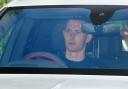 Dean Henderson pictured driving into training at Man Utd today