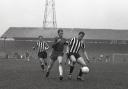 John Rudge, centre, pictured in action for Carlisle United against Newcastle in 1968