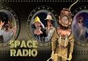 Space Radio cast from left to right, Tim Baugh, Phil Hewitson, Verity Ramsden, Jason Munn, and Eden McIntyre