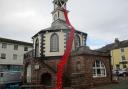 Moot Hall in Brampton, decorated with poppies