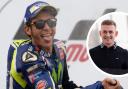 Valentino Rossi, main photo, will be in the field at the Gulf 12 Hours - as will Cumbrian Frank Bird, inset
