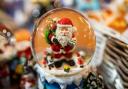 Stock image of a Santa snow globe