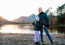 Kateryna Sievodnieva and her daughter pictured in the Lake District