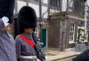 Frank Gates was 'over the moon' when two Royal Guards at the Tower of London came over to speak to him