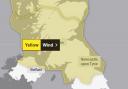 The yellow weather waring is in place throughout the day tomorrow.