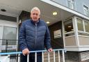 Cllr Mike Mitchelson outside Moot Lodge care home in Brampton