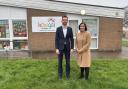 Josh MacAlister, the Labour candidate for Whitehaven and Workington with Bridget Phillipson, Labour's Shadow Education Secretary at Howgill Family Centre in Cleator Moor