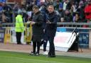 Paul Simpson on the touchline during the Reading defeat