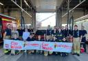 Firefighters from Carlisle East Fire Station took part in the charity car wash event