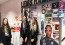 Students from Workington Academy with their Platinum winning display on Lewis Hamilton