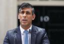 Prime Minister Rishi Sunak issues a statement outside 10 Downing Street, London, after calling a