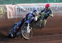 Team-mates: Comets' Bradley Wilson-Dean and Kyle Bickley in action against Edinburgh on Saturday (Photo: Dave Payne)