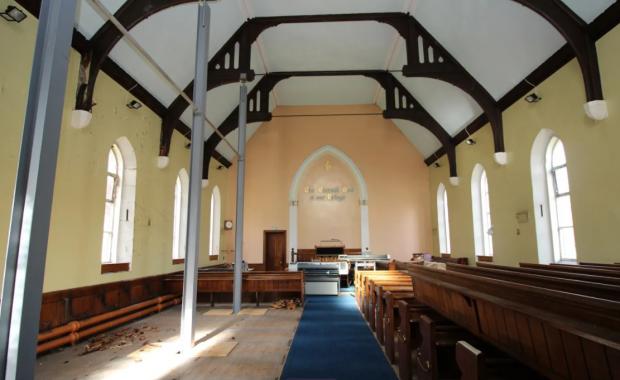 News and Star: This former chapel is only available to cash buyers for £40,000, Picture: Zoopla